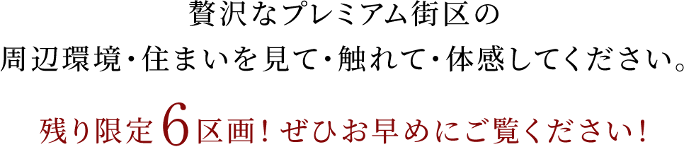 残り限定6区画！ぜひお早めにご覧ください！